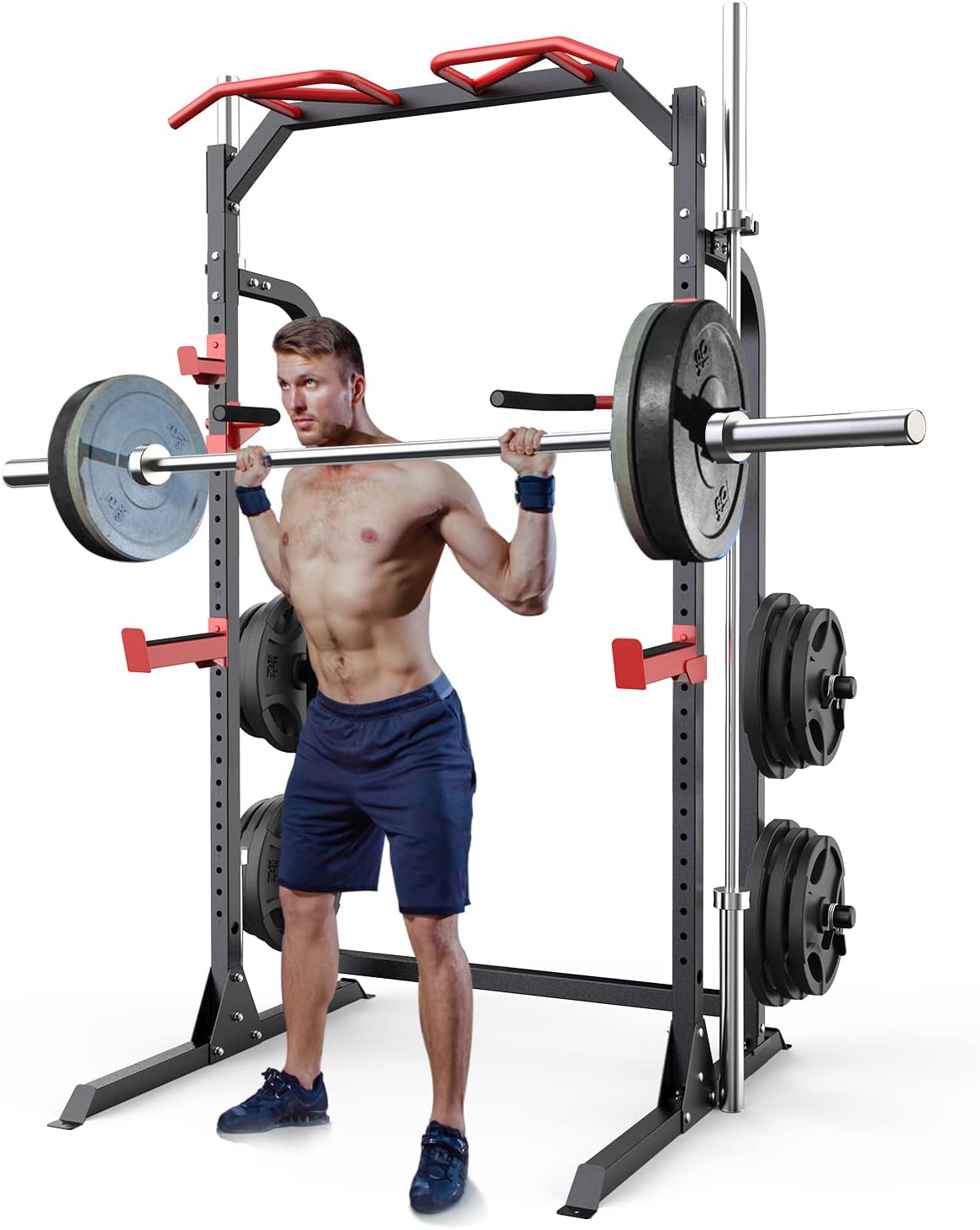 SunHome SunHome Power Cage – Multi-Functional Rack with Pull Up Bar & Weight Storage