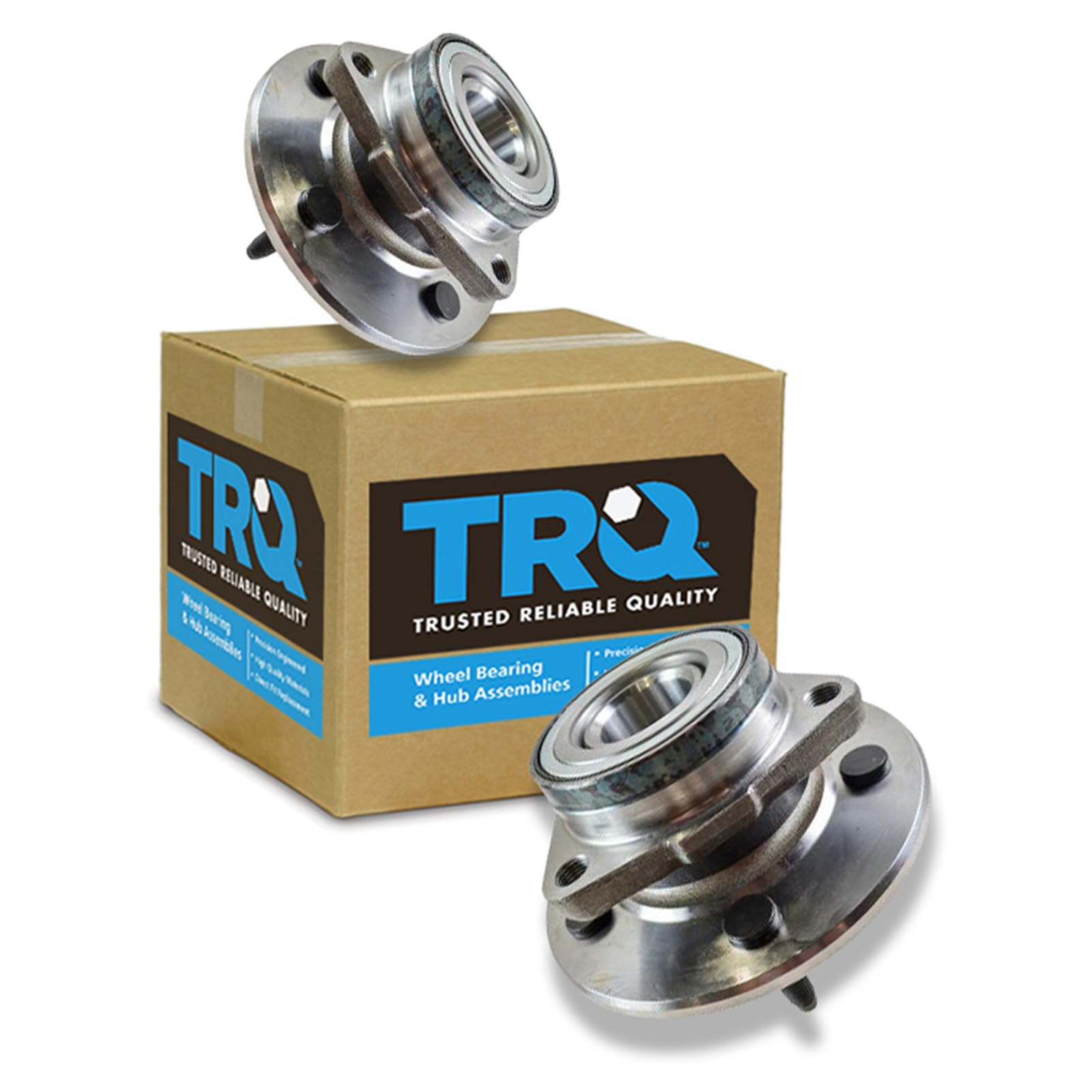 TRQ 2 Piece Front Wheel Bearing &amp; Hub Assembly Set
