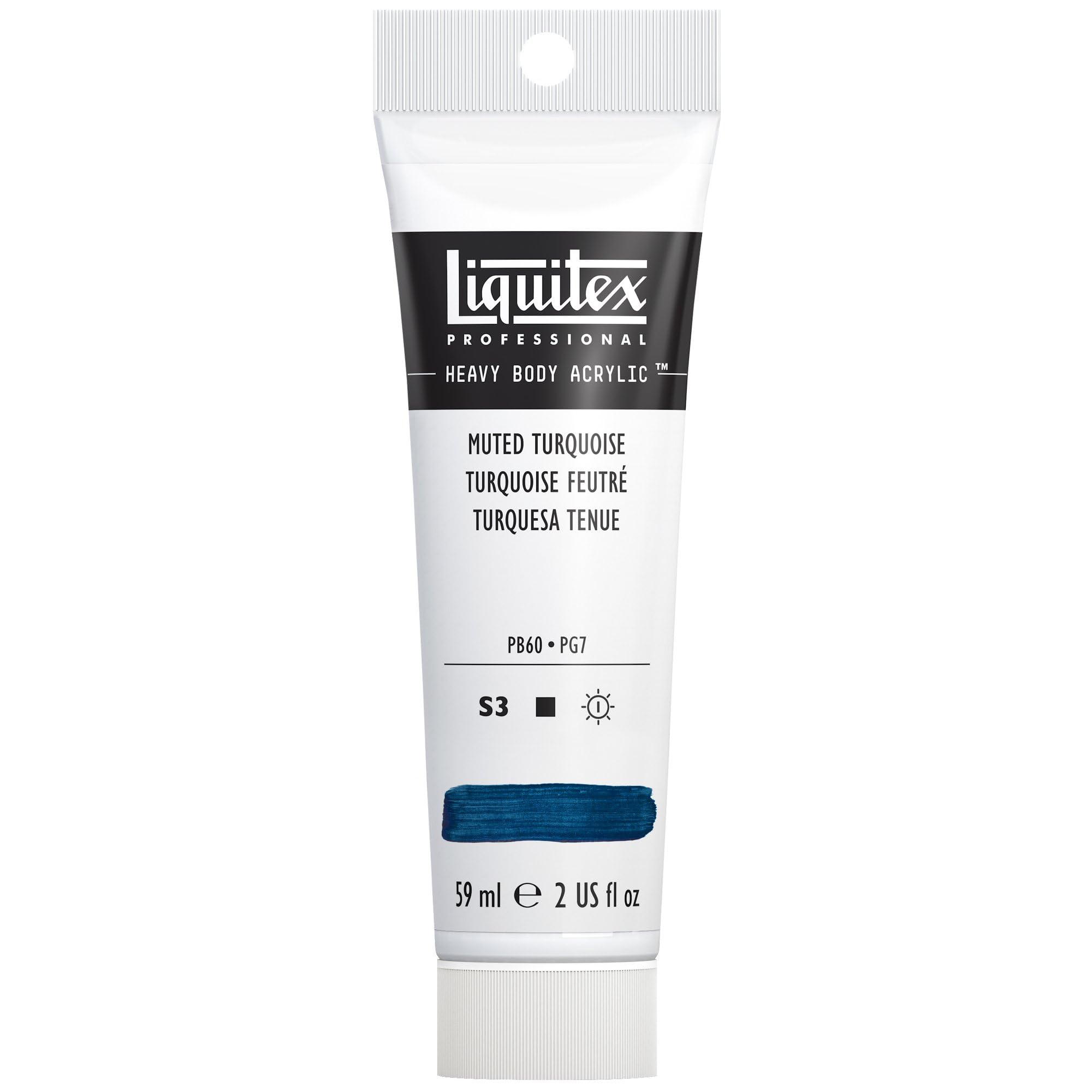 Liquitex 1040503 Professional Heavy Body Acrylfarbe in Künstlerqualität mit ausgezeichneter Lichtechtheit in buttriger Konsistenz, 59ml Tube - gedämpftes Türkis