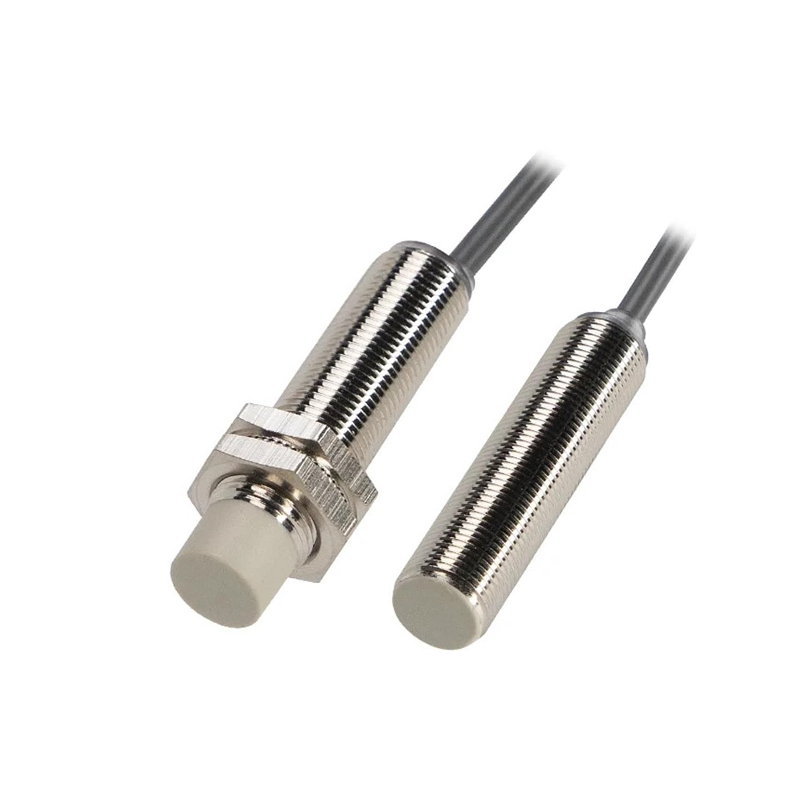 QAZXSEMUI M18 Metal Induction Switch Sensor Three-Wire NPN/PNP Normally Open DC 24V Cylindrical Inductive Proximity