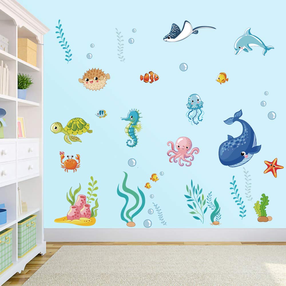 decalmile Muurstickers onder de zee vis