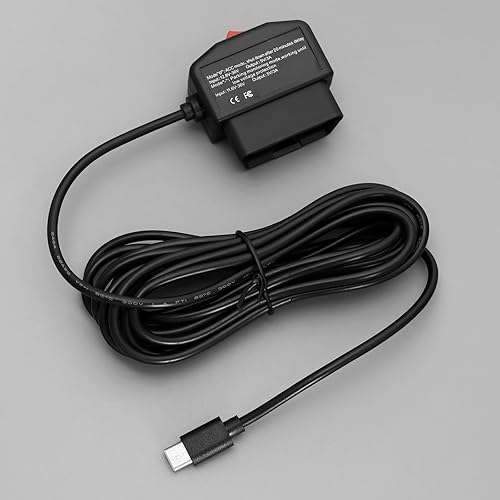 Miniatura 5 de SING F LTD Cable de alimentación OBD de coche para cámara de tablero 24 horas de vigilanciamodo Acc con botón de interruptor USB C puerto adaptador