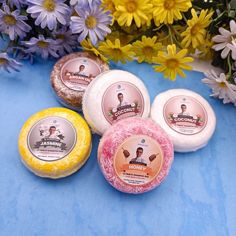 Miniatura 4 de Barra de champú sólido  Barra de champú natural para cabello seco, control de caspa, nutrición del cabello, cuero cabelludo limpio y suave, evita