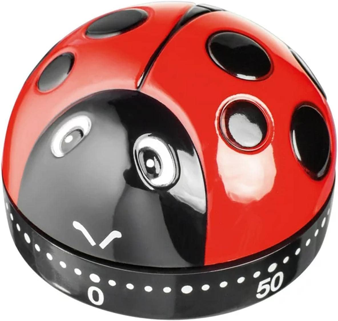 Ladybug Mechanical Cooking Timer - 60-Minute Kitchen Alarm Clock with Loud Ring