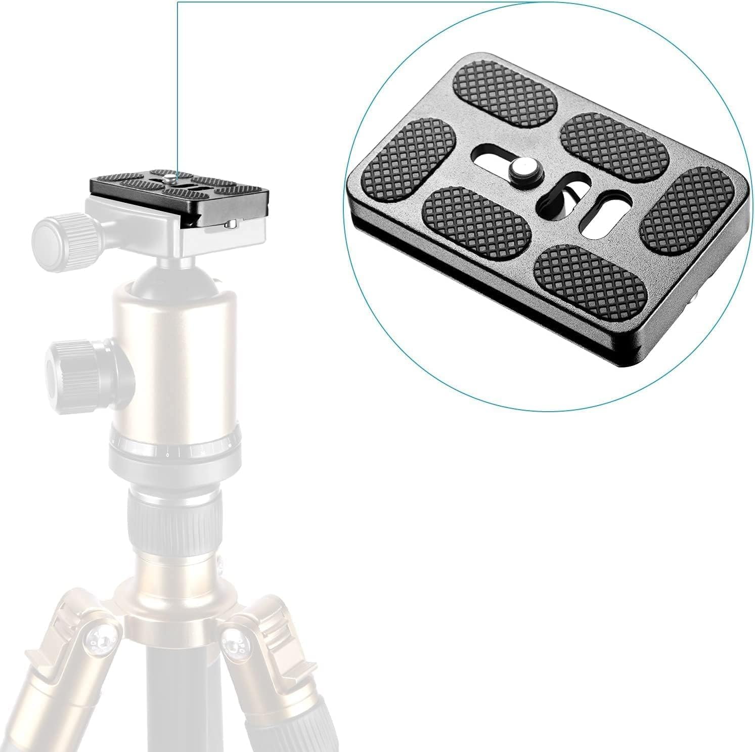 Plaque De Fixation Rapide Arca-Swiss - Compatible La Plupart Des Trépieds, Filetage 1/4, Alliage Aluminium Antidérapant - Pour Appareils Photo DSLR, Hybrides
