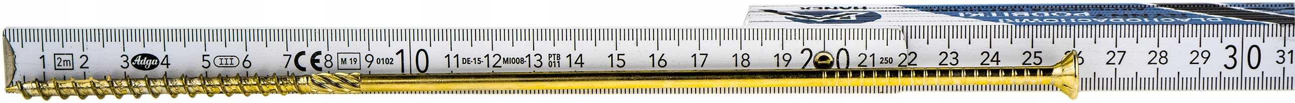 KLIMAS Tornillos de cabeza avellanada TX30, 100 unidades, 6,0 x 260 mm, todos los tamaños