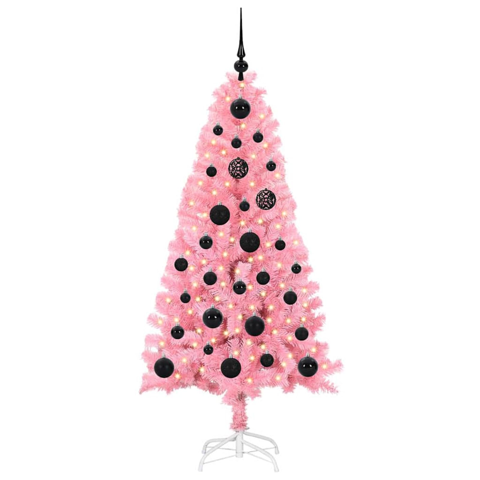 Gecheer Albero di Natale LED Rosa 150 cm, Illuminazione Flessibile, PVC, Decorazione Elegante per Interni ed Esterni