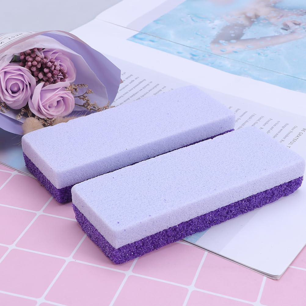 4pcs Foot Pumice Stone Professional Double Sided Hard Skin Remover Scrubber Pedicure Exfoliator Tool for Cracked Heels Foot Care Purple Pedicure Tools
