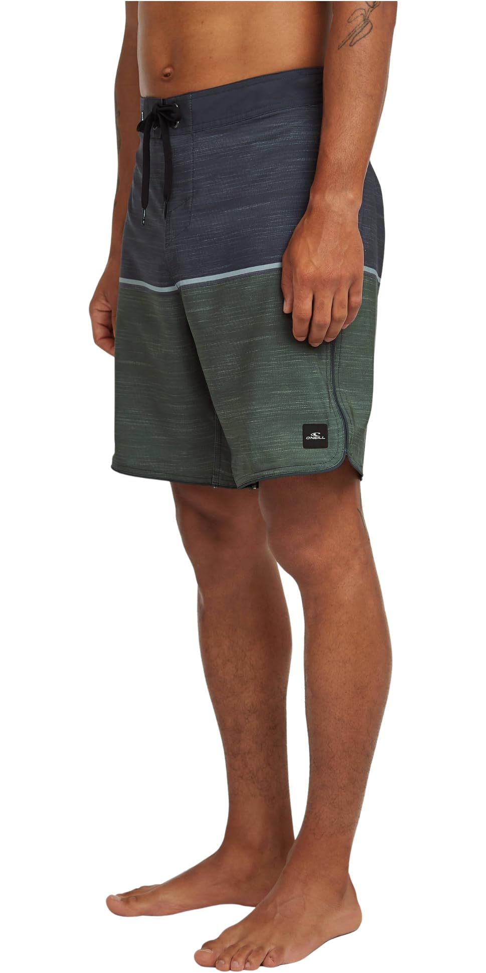2026 O'Neill Uomo Hyperfreak Mysto Block Scallop 19" Boardshort 2800233 - Blocco Mysto Olive Dark Olive
