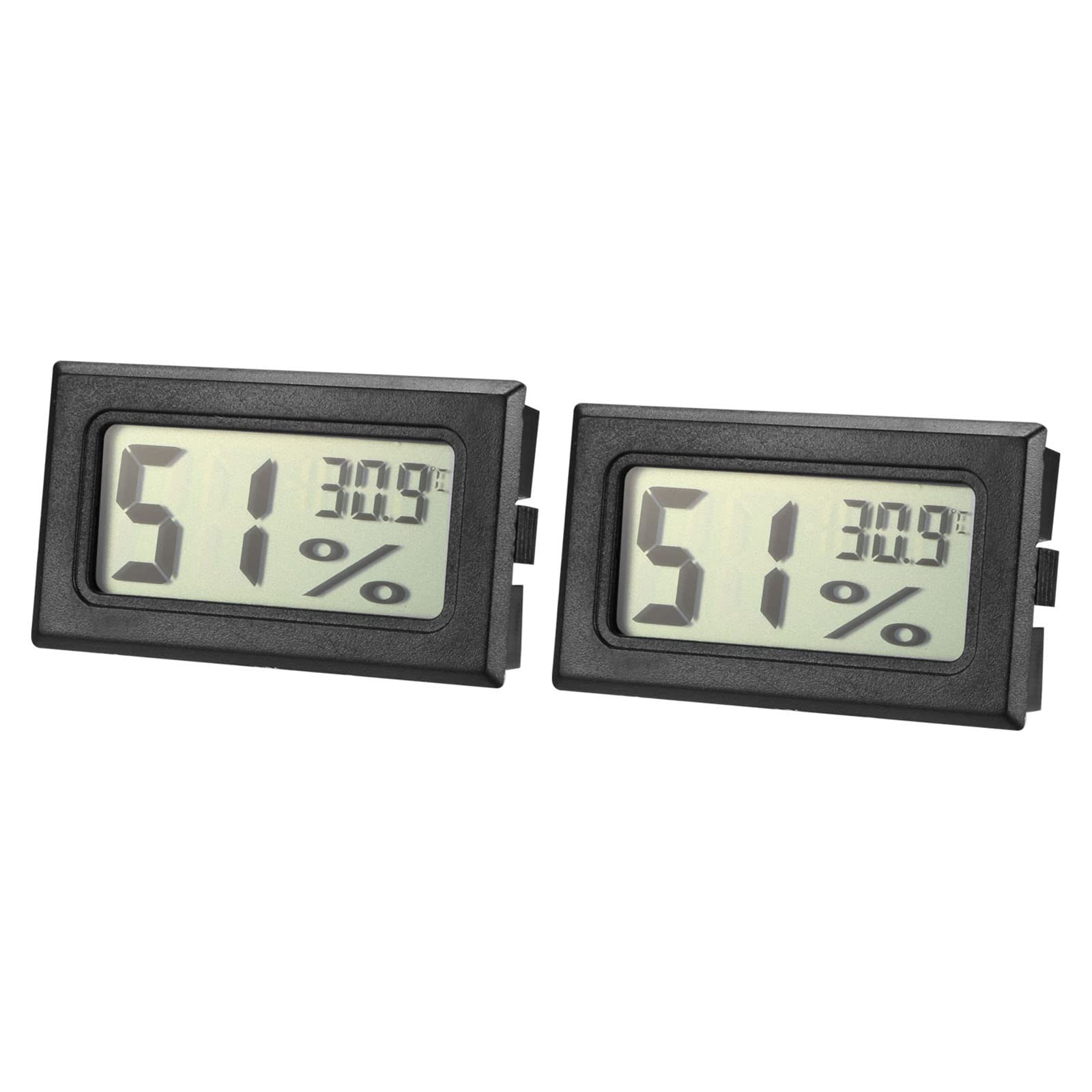 YOKIVE 2 Pcs Digital Hygrometer Thermometer, -50-60C LCD Display Humidity Monitor Indoor Temperature Gauge