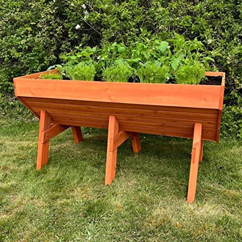 Selections Veg Trough Large Wooden Raised Vegetable Bed Planter