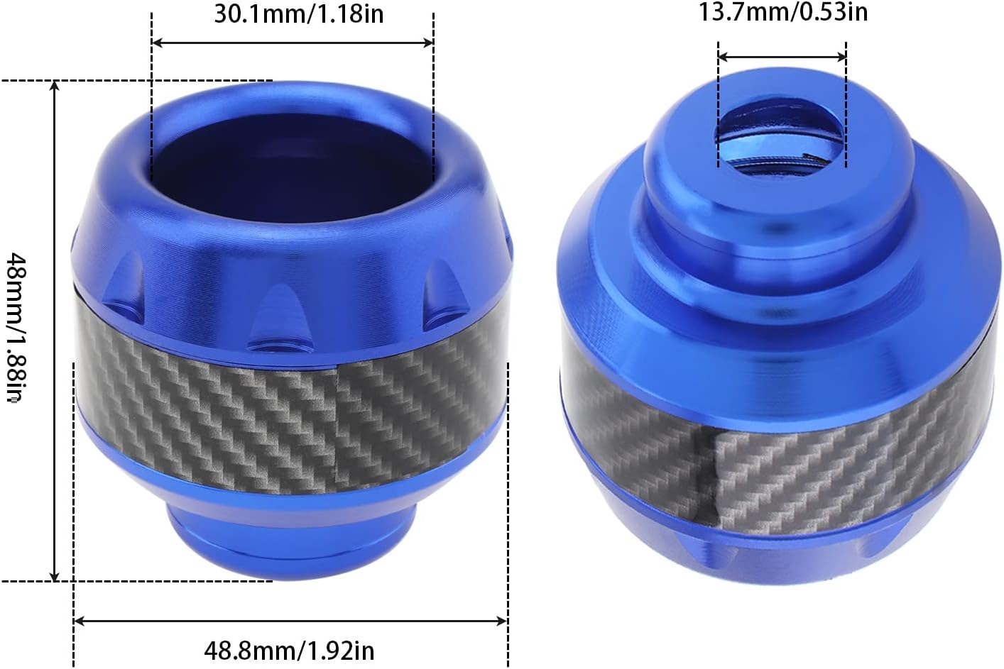 Windance Front Rear Fork Frame Sliders Wheel Crash Protector Falling Protection Universal for Motorcycles Motorbikes Moped Scooters (Blue)