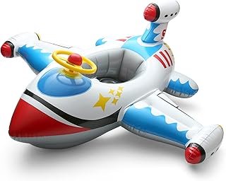 yeacher Ariplane Boia de Natação Crianças Piscina Inflável Anel de Natação Verão Círculo de Natação Infl Anel de Banho Inflável Piscina Brinquedos para Bebês Crianças Criança Infl