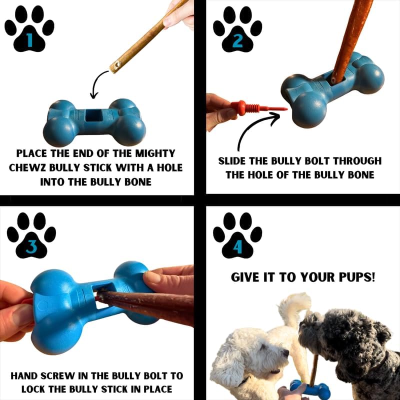 Miniatura 8 de Palos de carne jumbo de 12 pulgadas (paquete de 5) con dispositivo de seguridad Bully Stick, sin asfixia, palitos de Pizzle totalmente naturales y