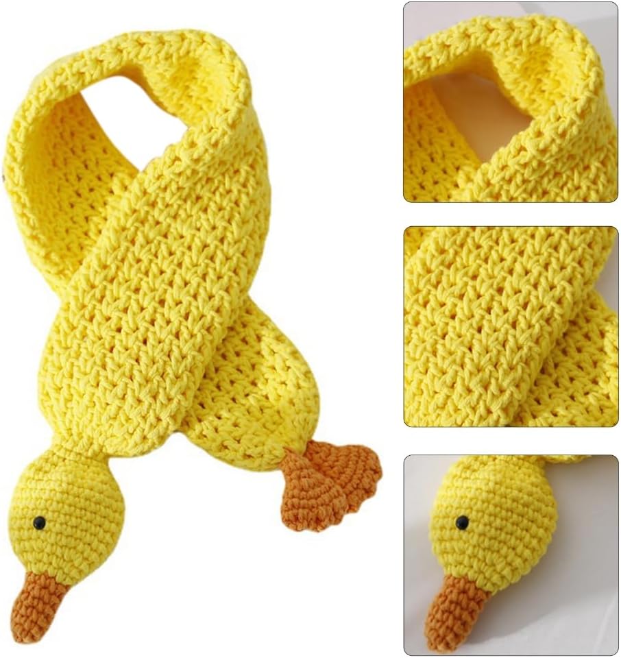 Cartoon Designs Crochet Scarf for Children's Fall and Winter Wear Knitted Warm Scarves Wrap Neckerchief Neck Warmer
