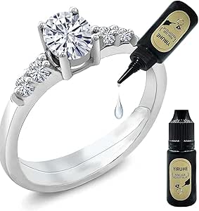 Innovative Ring Size Adjuster Glue- Adjusts Any Ring Size, Easy Application &amp; Removal, Ring Size Adjuster for Loose Ring, Ring Resize Glue, Ring Tightener, UV light included