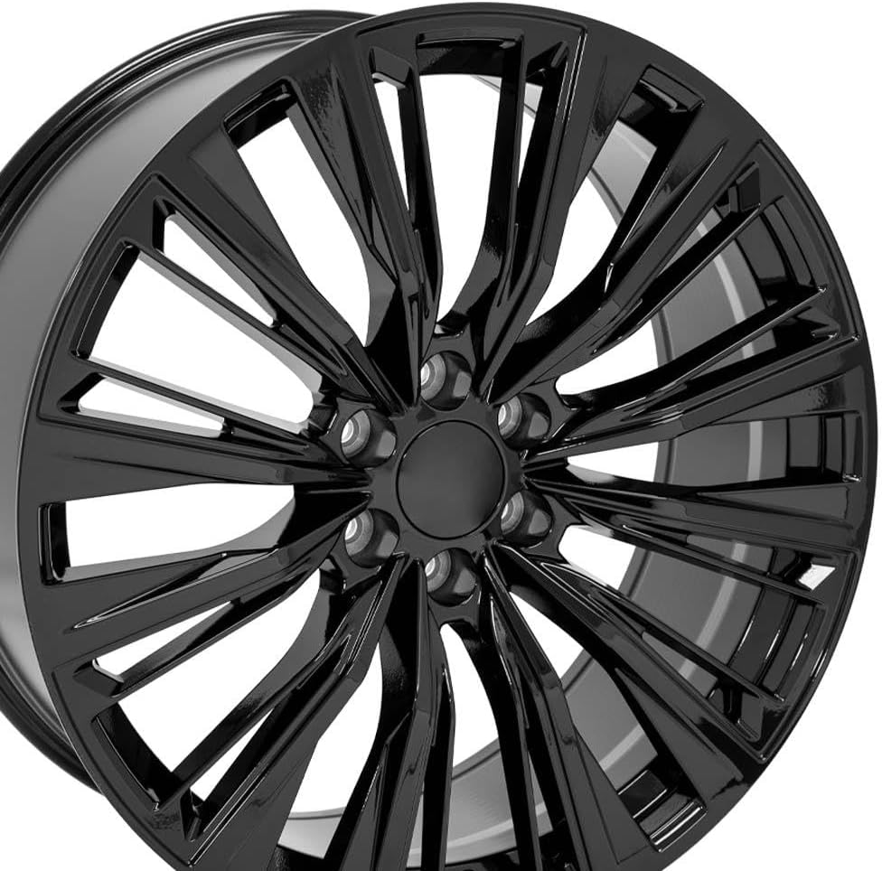 OE Wheels CA93 24 Inch Rims Fit Escalade-V Series Style 6x139.7 24x10 Gloss Black - Hollander 4869 (Set of 4)
