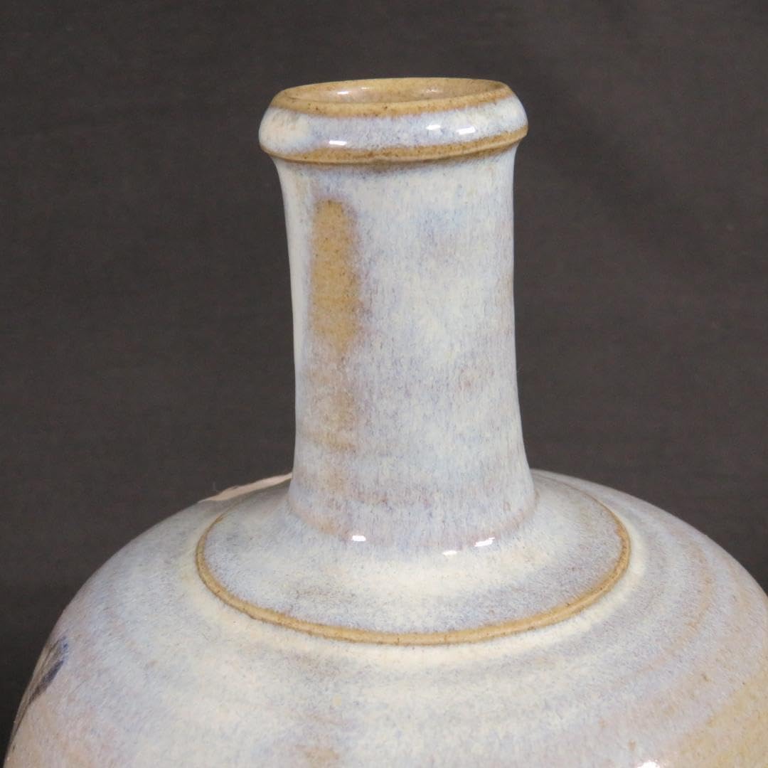 隅田川 壺 徳利 花器 一輪挿し 民藝 飾り壺 時代物 窯傷隅田川 壺 徳利