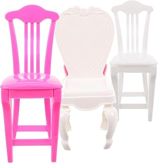 CRAFTHROU 3 Pçs Cadeira De Brinquedo Cadeira De Plástico Mini Brinquedos Para Crianças Miniture Decoração Cadeiras De Móveis De Boneca Pequena Cadeira De Plástico Mini Cadeira De Casa De
