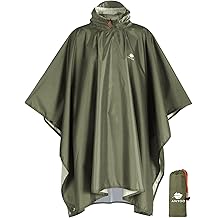 Hooded Rain Poncho for Adults Waterproof Lightweight Rain Coat for Men Women Reusable Rain Jacket for Emergency Outdoor