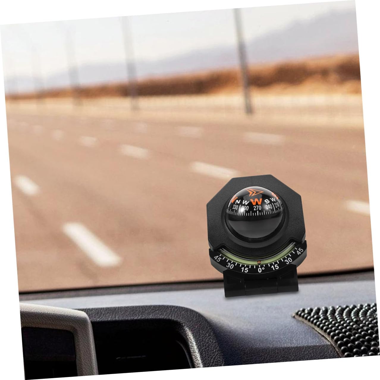 Car Dashboard Compass Guide Ball Inclinometer 2pcs Auto Compass for Vehicle Navigation Boat and Truck Mount High Precision Folding Car Mount for Outdoor Driving