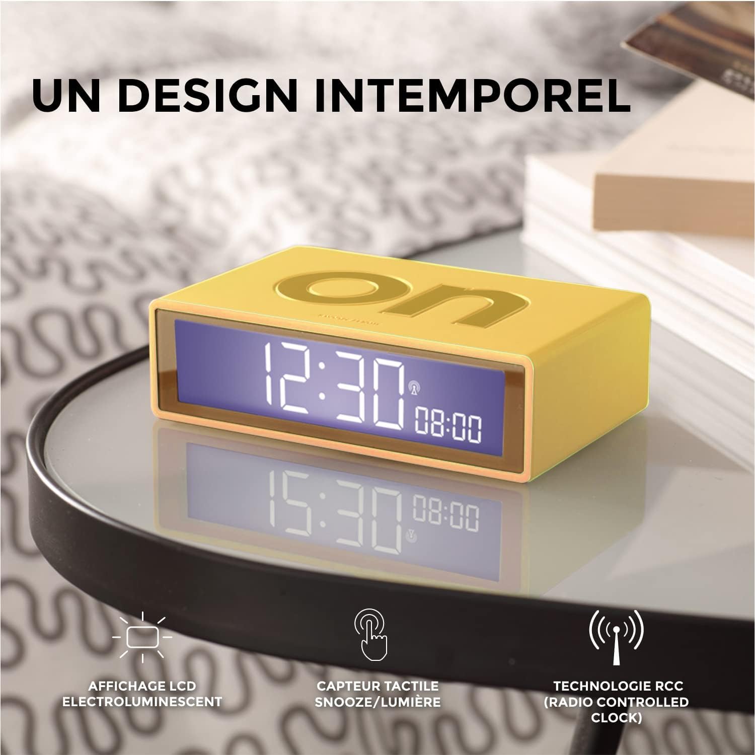 Lexon Flip Mini Réveil Matin de Voyage, Horloge numérique LED on/Off à luminosité réglable, Rechargeable et Tactile, idéal comme réveil de Chevet - Or Lexon Flip Mini Réveil Matin de Voyage, Horloge numérique LED on/Off à luminosité réglable, Rechargeable et Tactile, idéal comme réveil de Chevet - Or