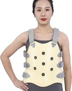 SFKLYU Thoracolumbar Fixed Spinal Brace Spine Decompression Back Brace Adjustable Thoracolumbar Orthosis Support for Neck Back Shoulder Pain Relief,White,M