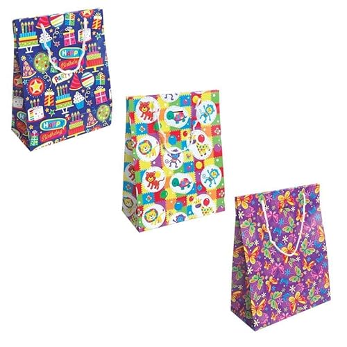 Sacola para Presente, Decorada, Festas, G, 40 X 29 X 12cm Sortida, Cristina, Pacote com 10 Unidades