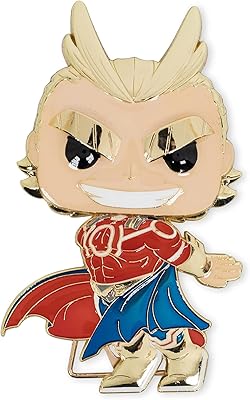 My Hero Academia 3-Inch Funko POP Enamel Pin, All Might Chase Variant | Officially Licensed Boku no Hero Collectible | Metal Pins For Backpacks, Jackets | Anime Gifts, Superhero Accessories