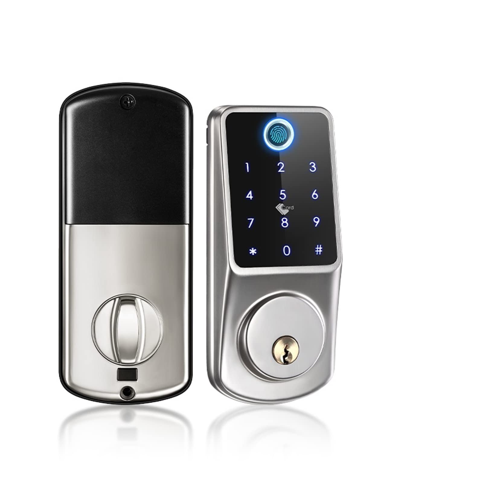 Serrure connectée avec empreinte digitale biométrie et pêne dormant Tuya