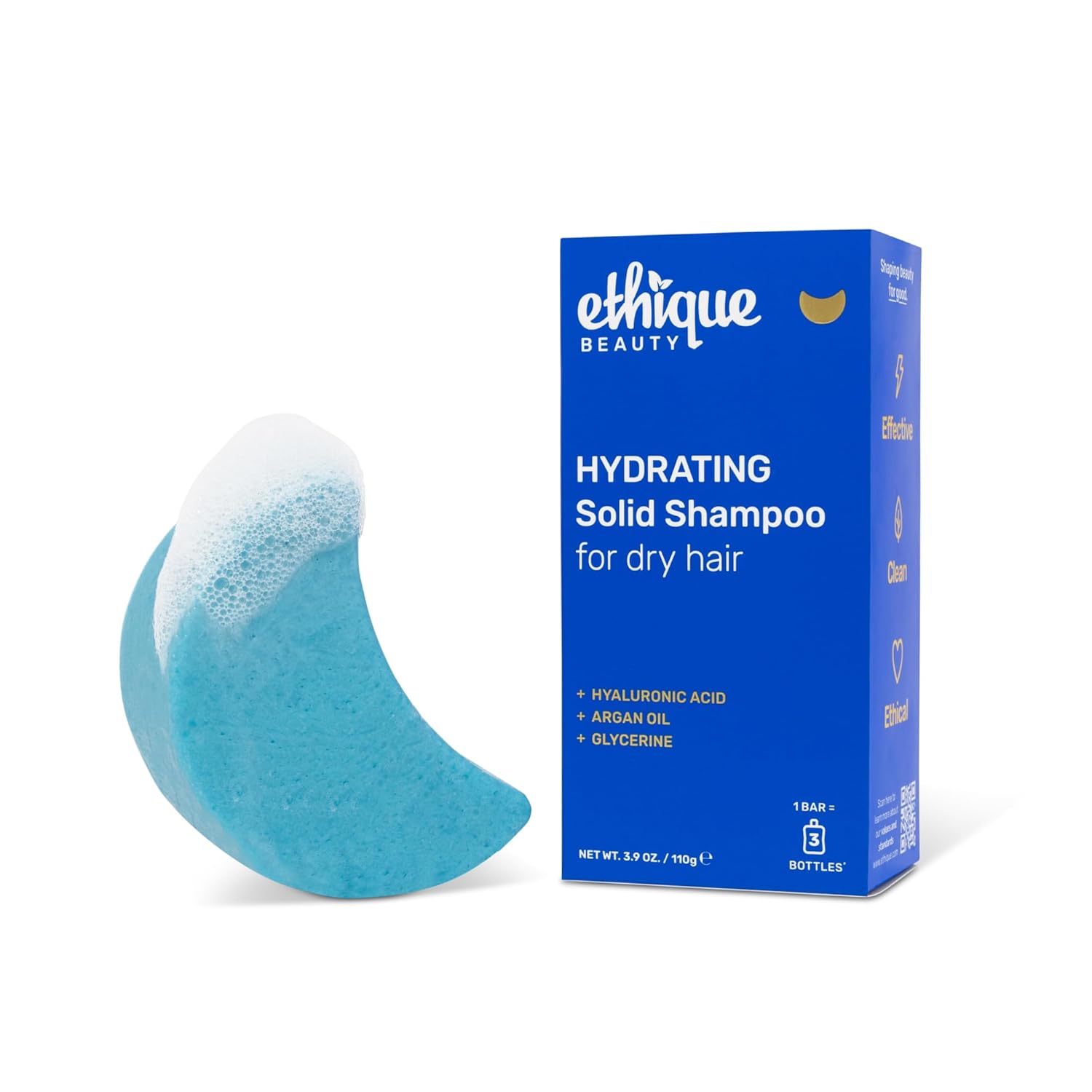 Ethique Hydrating Shampoo Bar for dry hair with Hyaluronic...