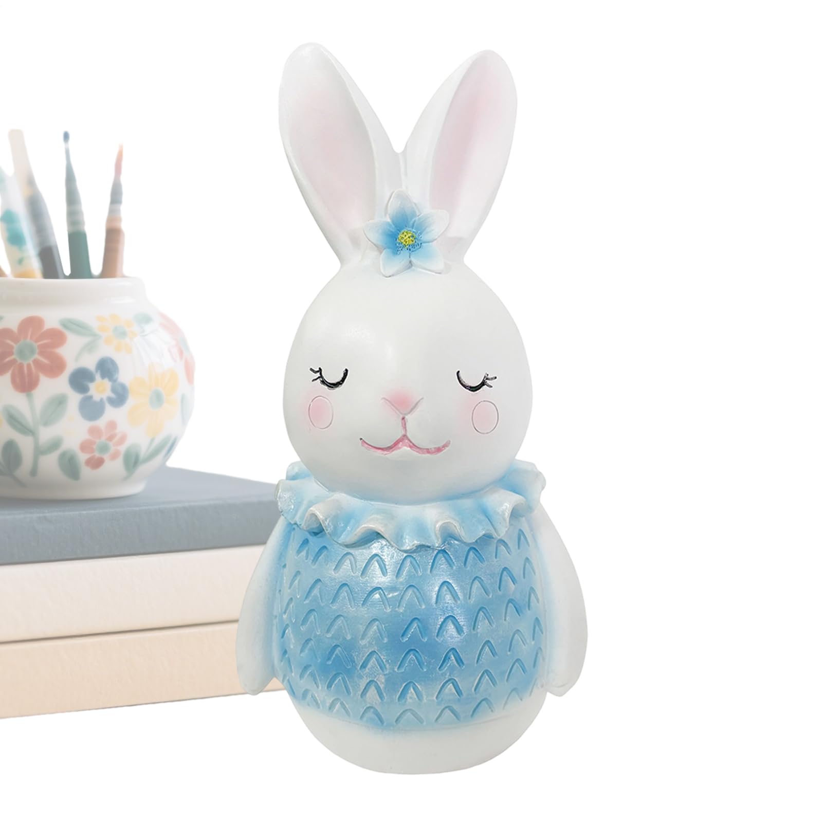 Statue de lapin en résine : mini ornement animal pour salon