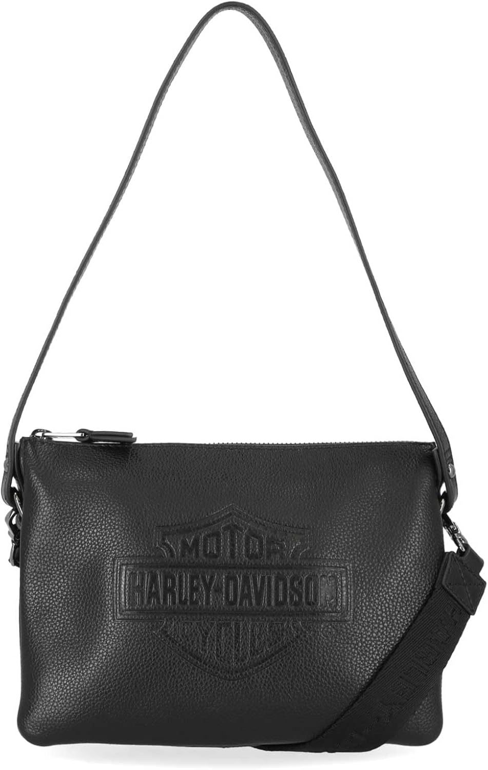 Harley-Davidson Women's Rebel Pebble Bar & Shield Crossbody Bag - Black