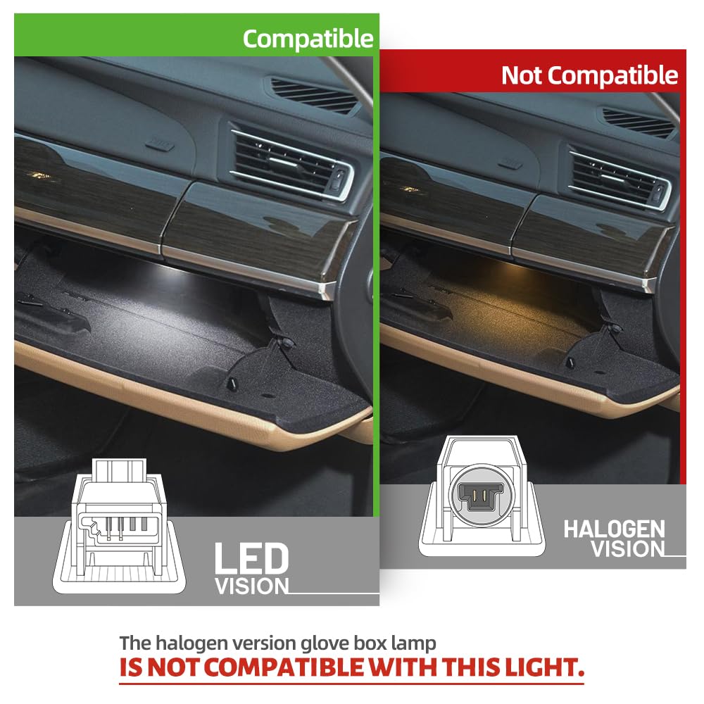 2 Unidad De Luz LED Para Guantera De Puerta De Maletero, Lámpara De Cortesía Para B-MW 3 Series E90 E91 E92 E93 F30 F31 F34 F80, Luz Interior Blanca Canbus Sin Errores