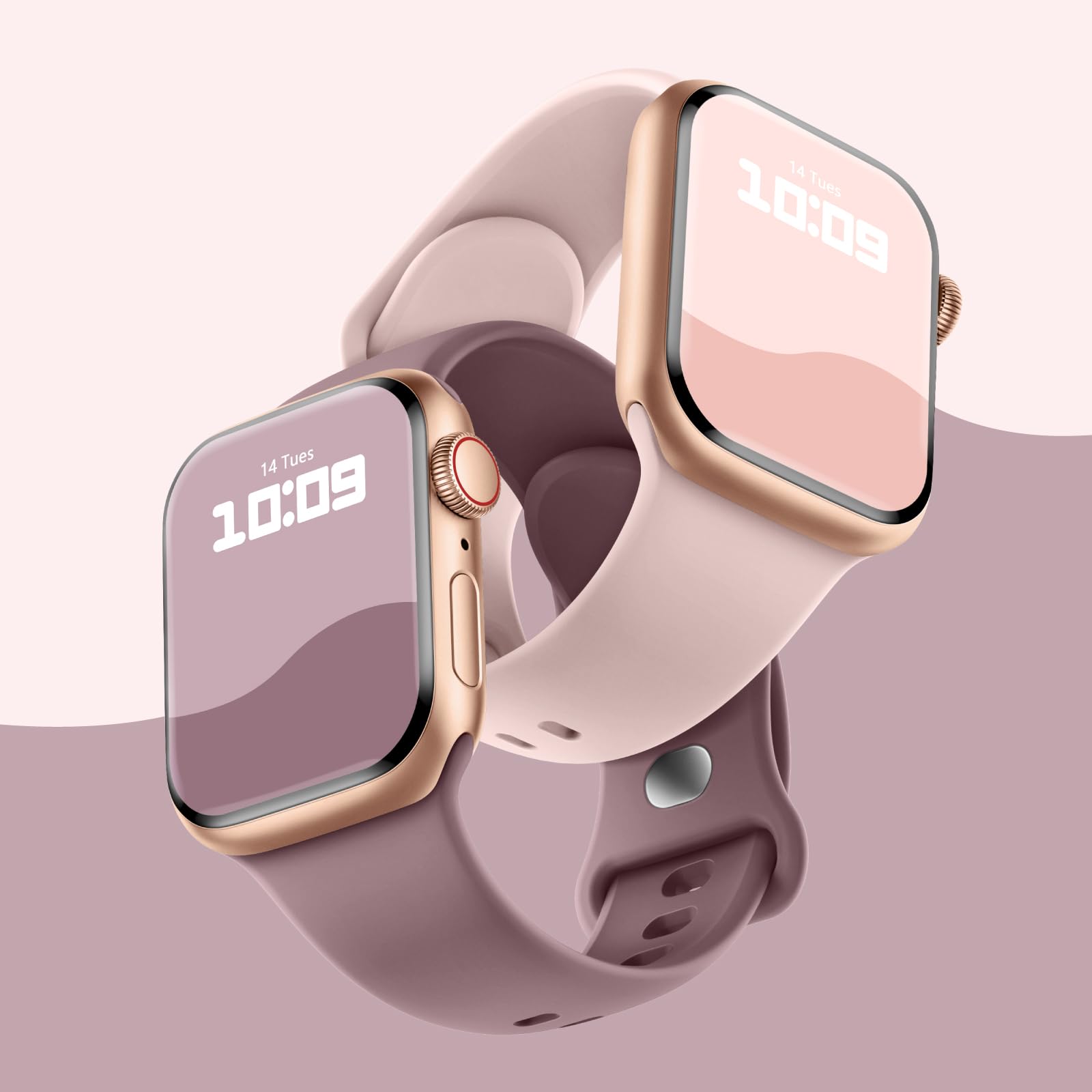 Knossen 20 Pack Compatible with Apple Watch Bands 40mm 41mm 38mm 49mm 45mm 44mm 42mm for Women Men, Waterproof Silicone Sport Band Straps for iWatch Bands Series 9 8 7 6 5 4 3 2 1 SE Ultra/Ultra 2