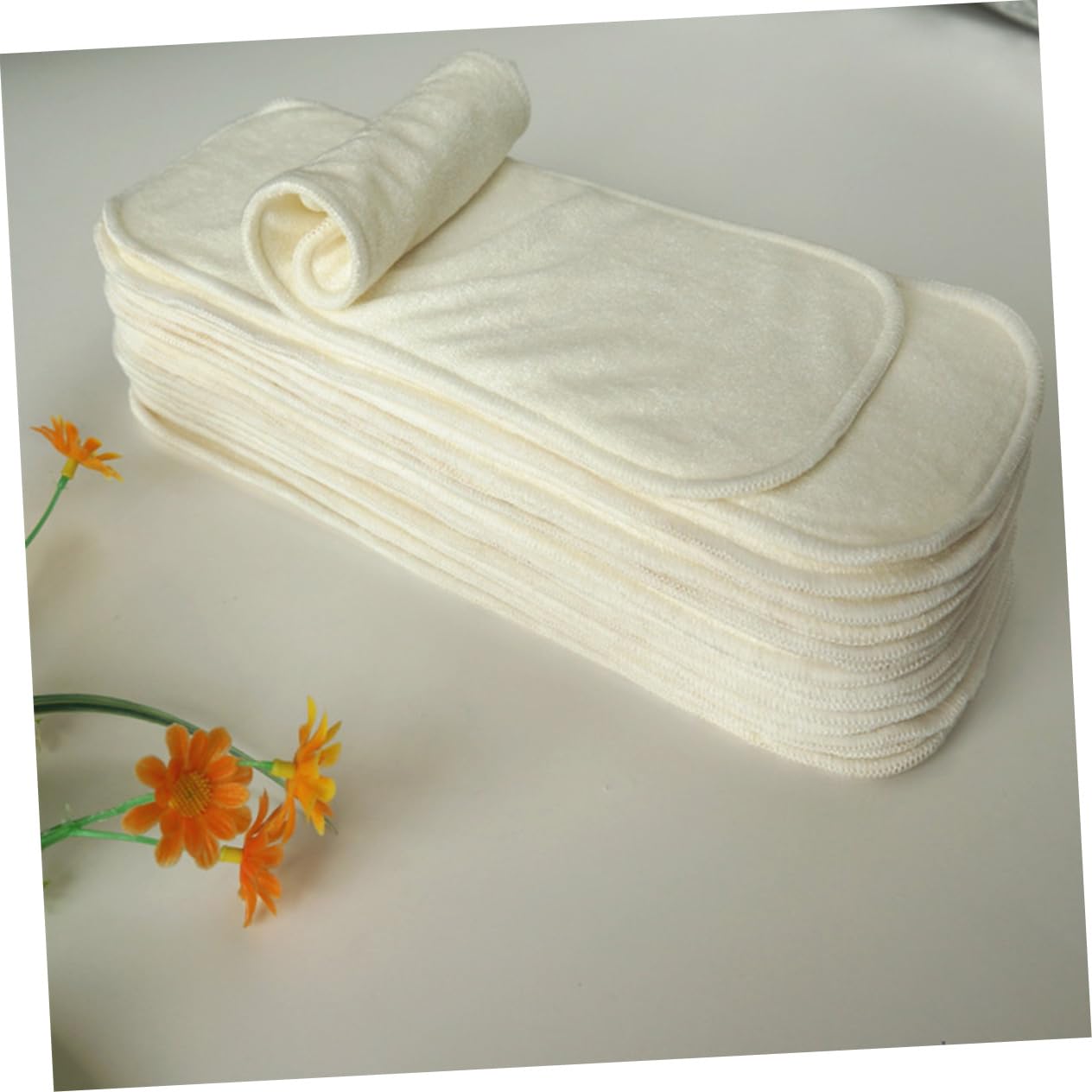 Milisten Lot De 6 Couches Lavables En Fibre De Charbon De Bambou Pour Bébé