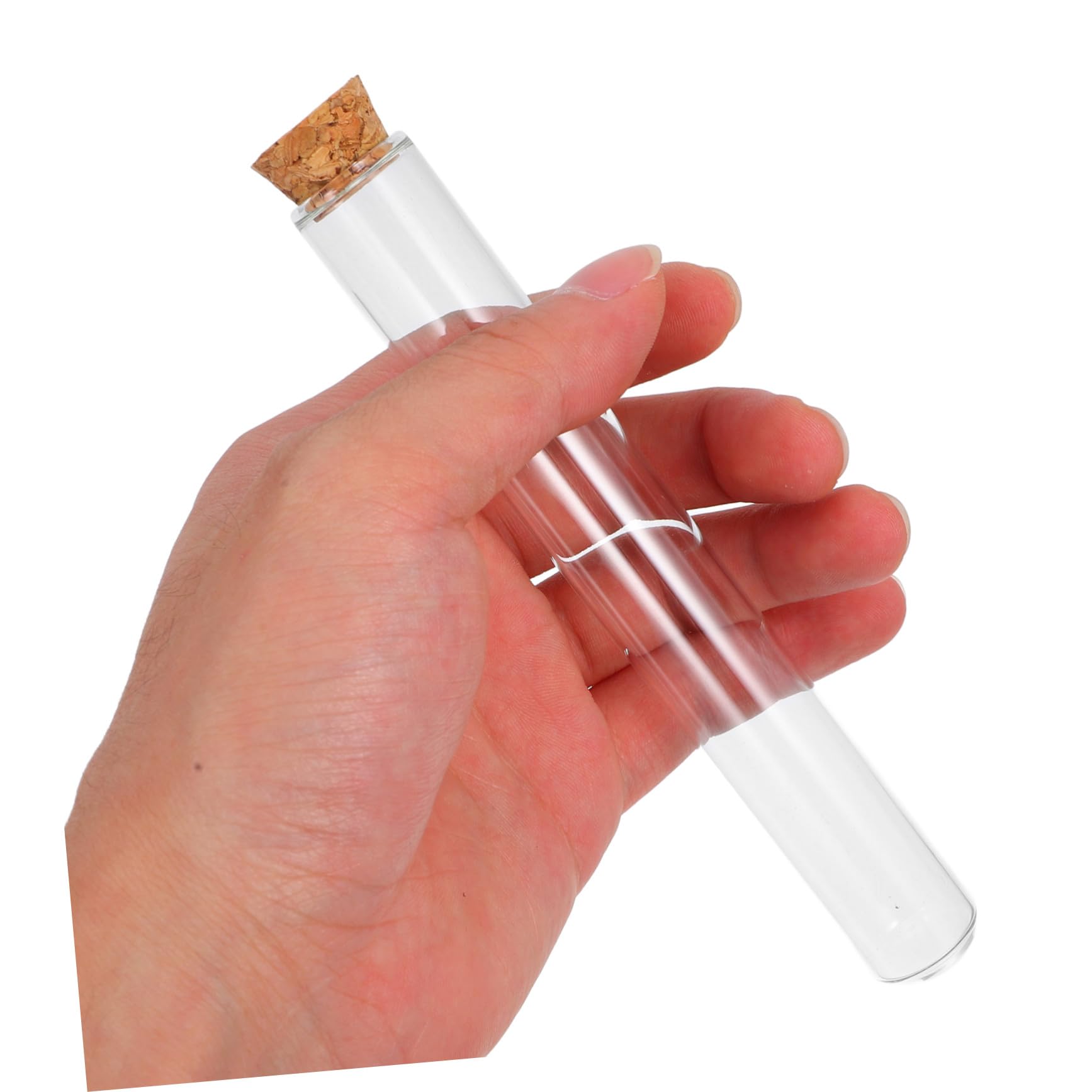 Alipis 20 pezzi Provette in Vetro con Tappo in Sughero Capacità Fondo Rotondo per Campioni da Laboratorio Resistenti Temperature Alte e Corrosione per Piante e Esperimenti Scientifici