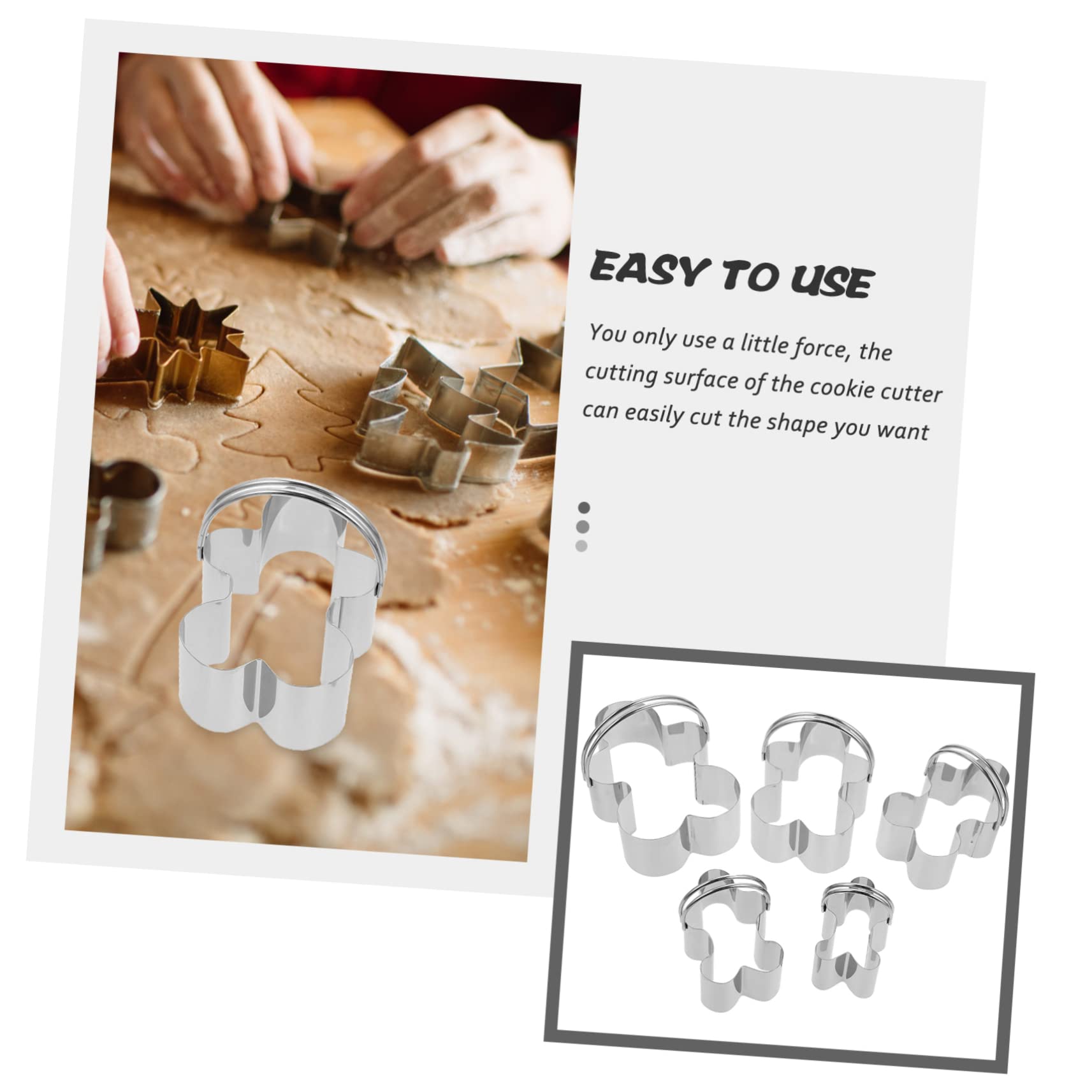 IMIKEYA 5 Sätze 5-teiliges Set Mousse-ringe Backen Plätzchen Keks Bausatz Party-cookie-formen Formen Von Ausstechformen Party-kuchenschneider Silver Rostfreier Stahl 5 Stück * 5