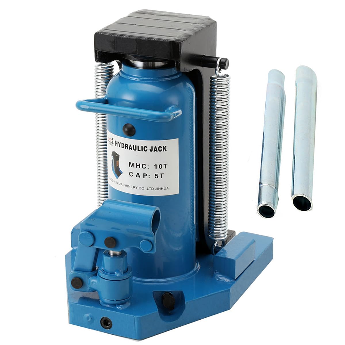 LALABU Hydraulischer Wagenheber 10 T Stempelwagenheber Flaschenwagenheber mit 90-125 mm Hubbereich für Auto Pickup LKW Wohnmobil Autoreparatur Industrietechnik