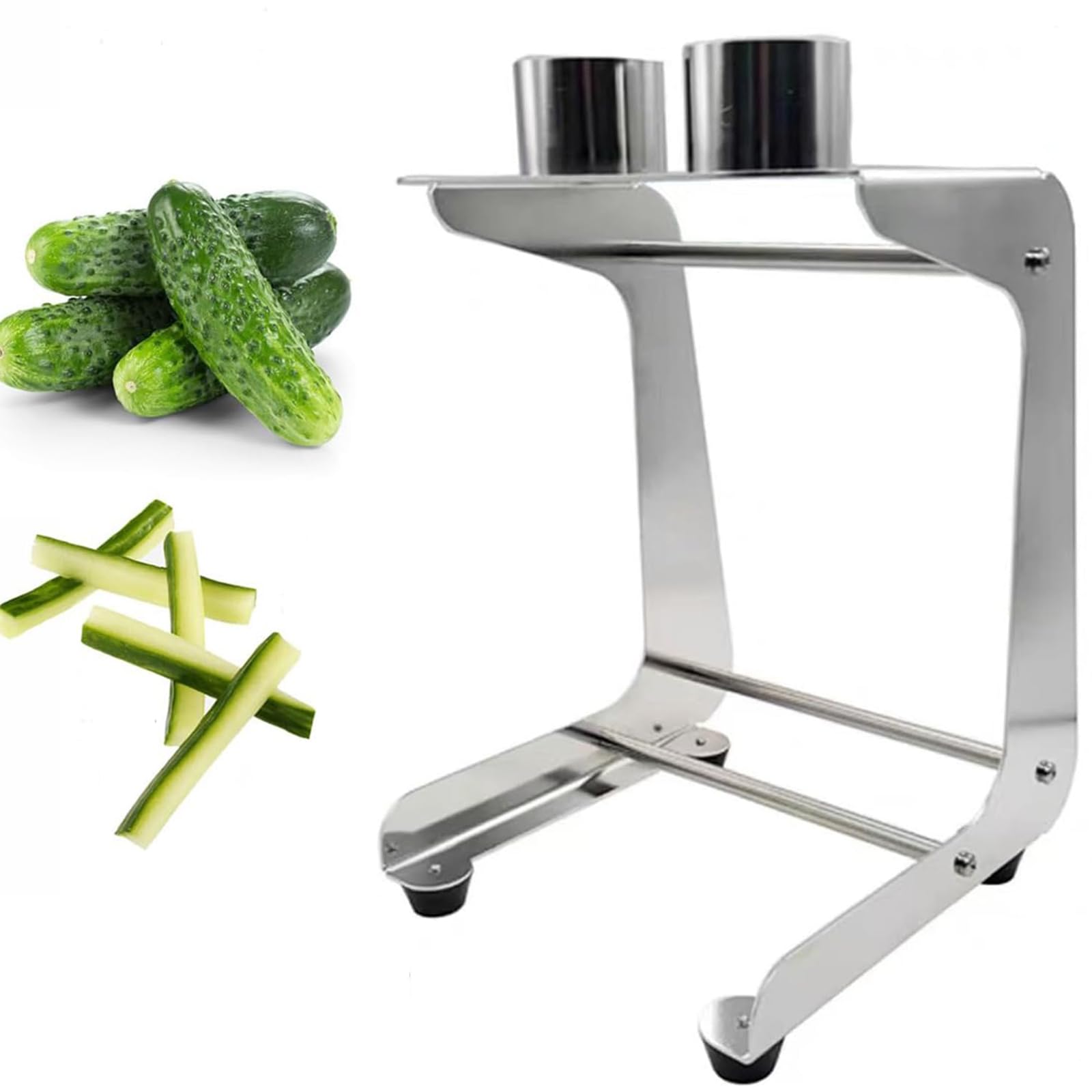 Cortador de verduras con 2 cuchillas para sushi, patatas fritas y preparación de ensaladas, herramienta de cocina eficiente y fácil de usar