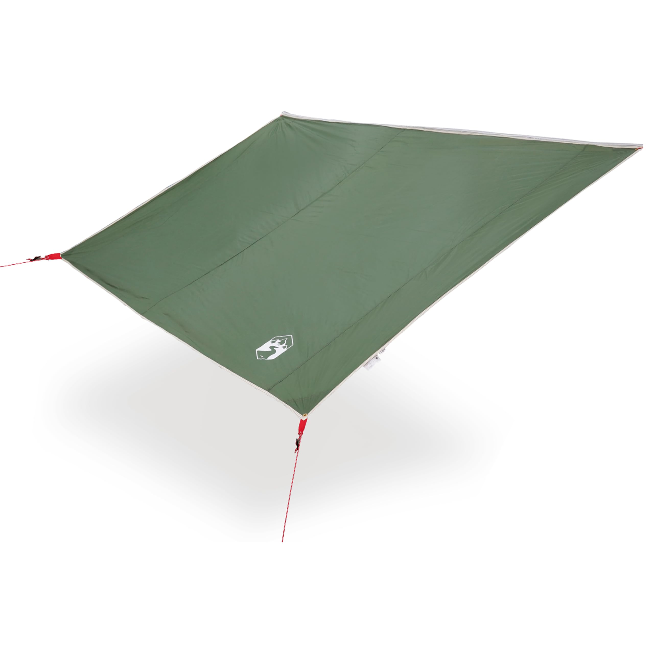 Telone impermeabile da campeggio, verde, 460 x 240 cm, robusto telo per esterni con protezione UV, ultraleggero per escursioni, con picchetti e corde