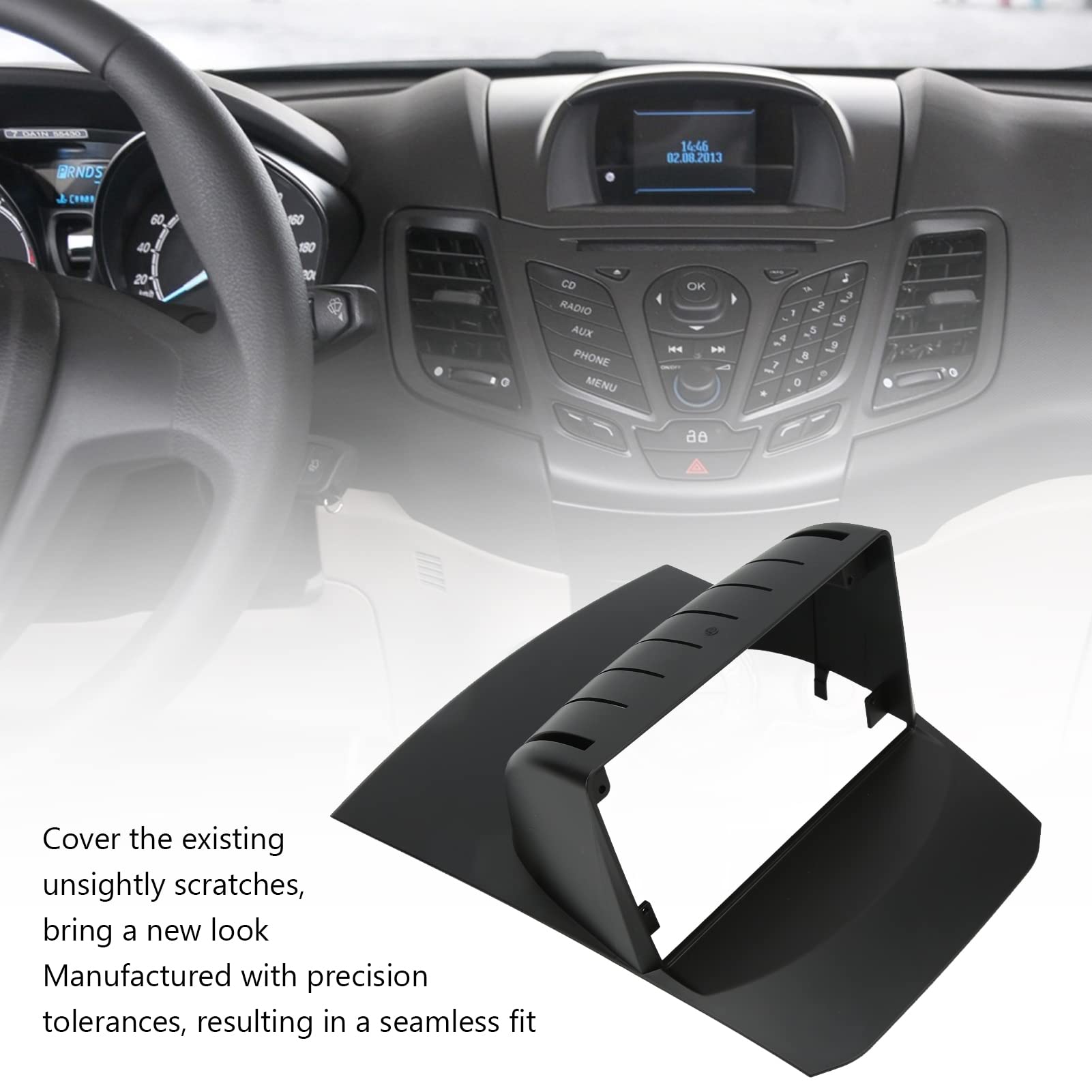 Kit di Montaggio su Cruscotto, Sostituzione del Telaio di Navigazione Stereo della Fascia Cruscotto 9 Pollici 2Din per 2009-2014