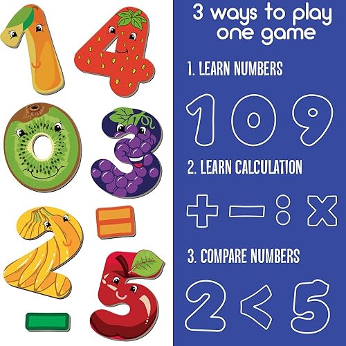 Miniatura 5 de Números magnéticos para pizarra blanca, imanes de nevera para niños pequeños, actividades de aprendizaje preescolar, imanes para nevera, imanes para