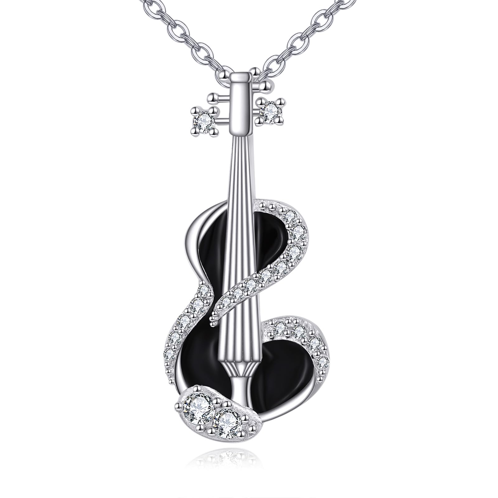 POPLYKE Collana con ciondolo musicale in argento Sterling per gli amanti della musica, regali per le donne