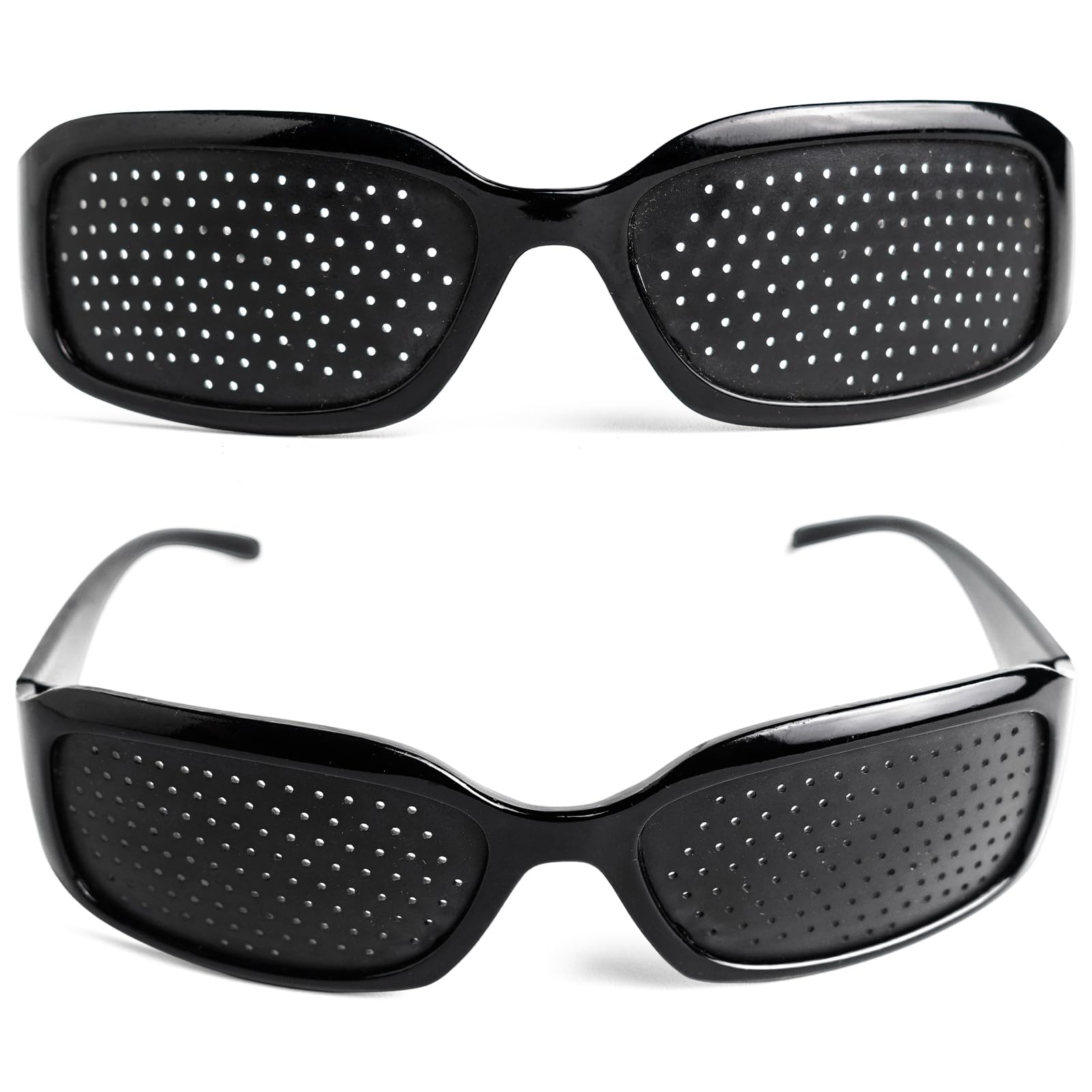 Xrten Black Xrkj Fashion Anti-Fatigue Glasses, Vision Correction Glasses With Pinholes, Eyesight Care Prevent Near Eyesight(Black)