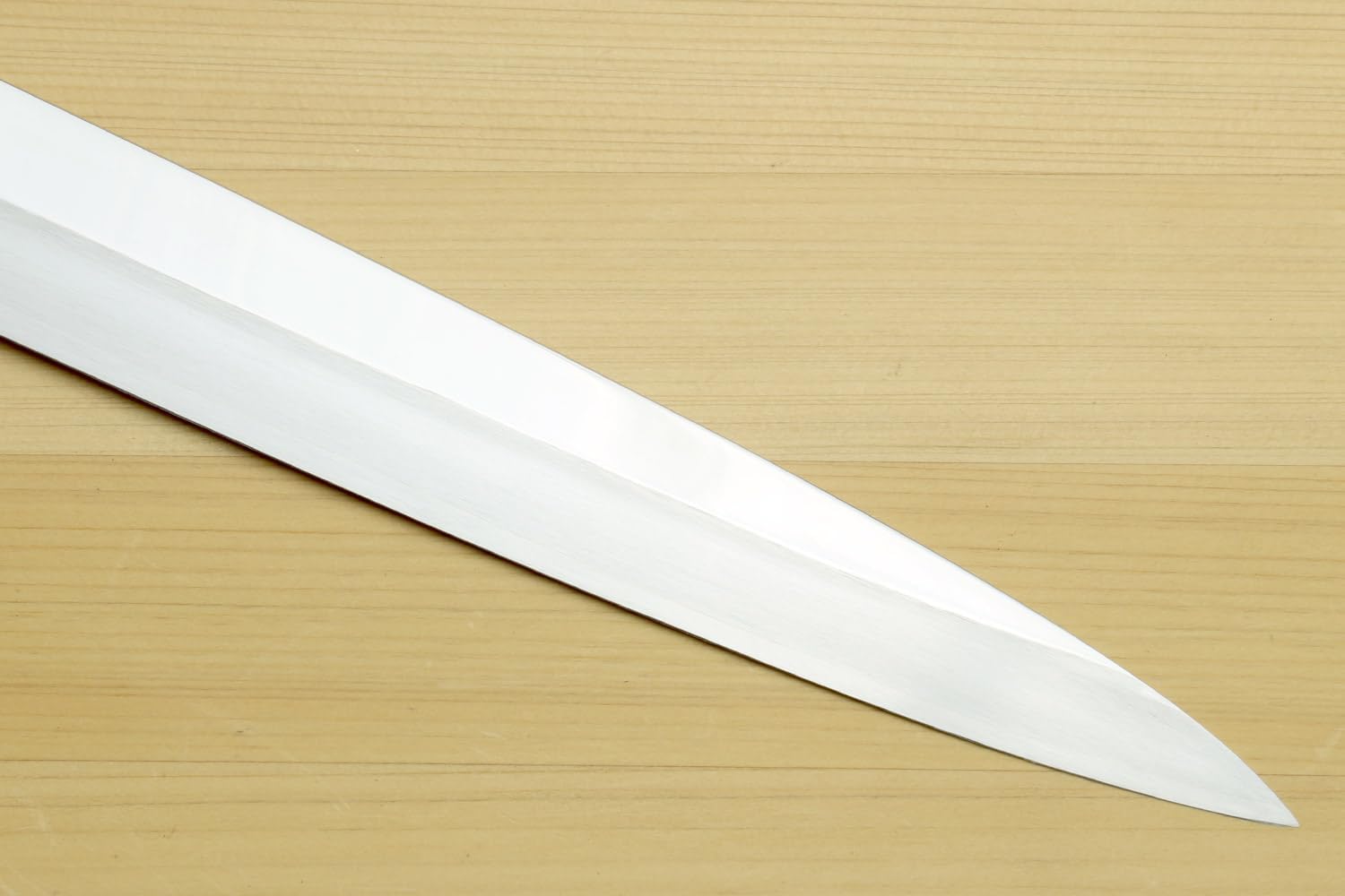 Yoshihiro SVG10 Semi-Stainless Steel Mirror Finished Yanagi Sushi Sashimi Japanese Knife (11.8'' (300mm), Triple Ring Handle)