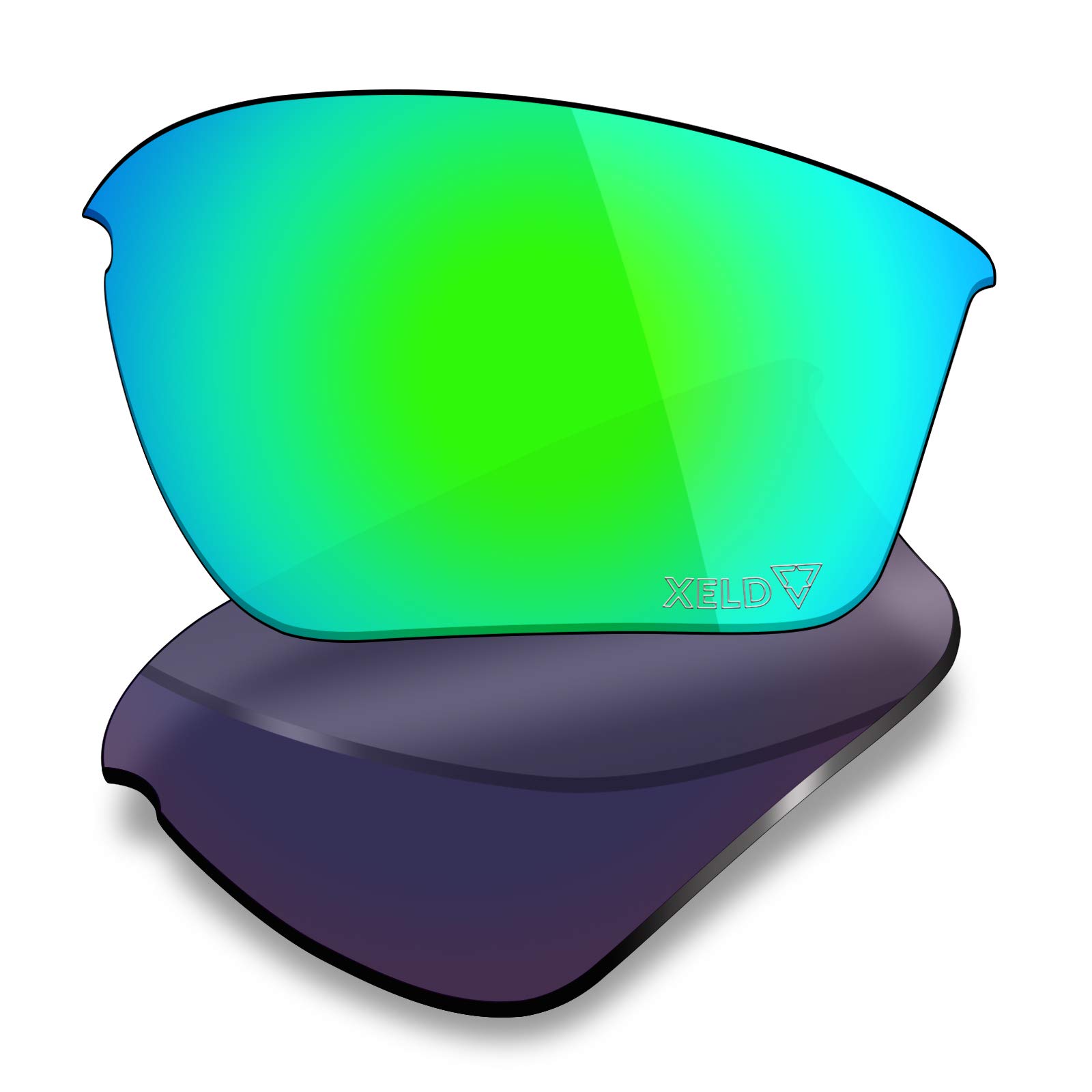 Mryok XELD Replacement Lenses for Oakley Half Jacket 2.0 XL OO9154-62mm - Chameleon Green