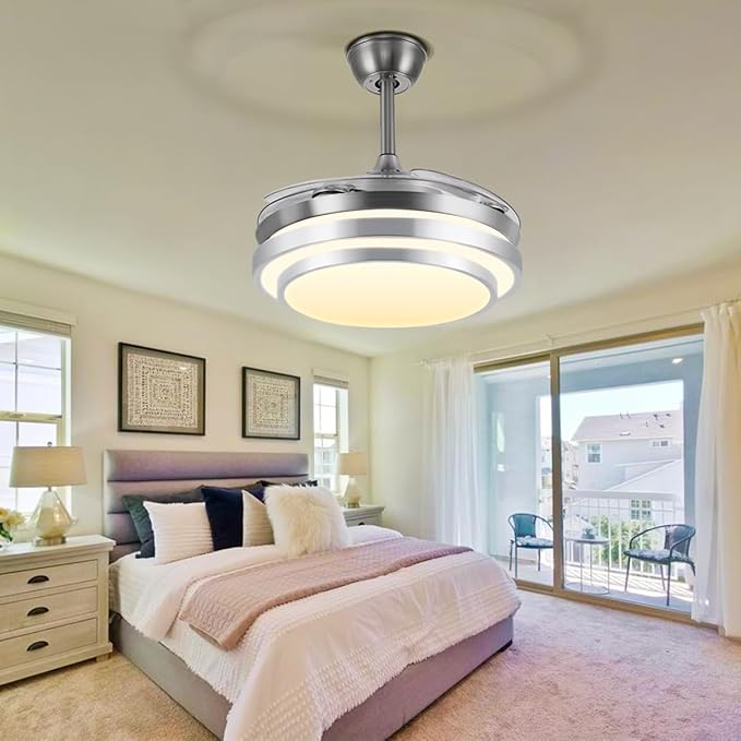 Ventilador de Techo 42" Con Luz LED y Control Remoto, 6 Velo miniatura 4