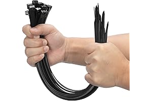 XINGO Heavy Duty 16 inch Black Zip Ties - 100 Pack