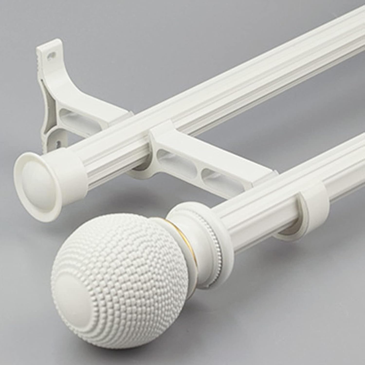 2 Pack Double Curtain Rod Bracket for Wall Curtain Brackets Drapery Rod Brackets Support Curtain Rod Hanger Wall Hooks Drapery Pole Holder,e